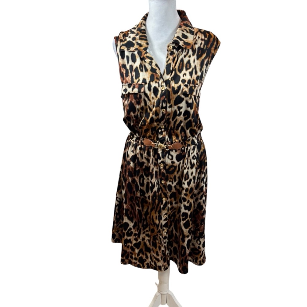 Brand new with Tags Ryan Michelle Brand Animal Print Sleeveless Dress Size XL